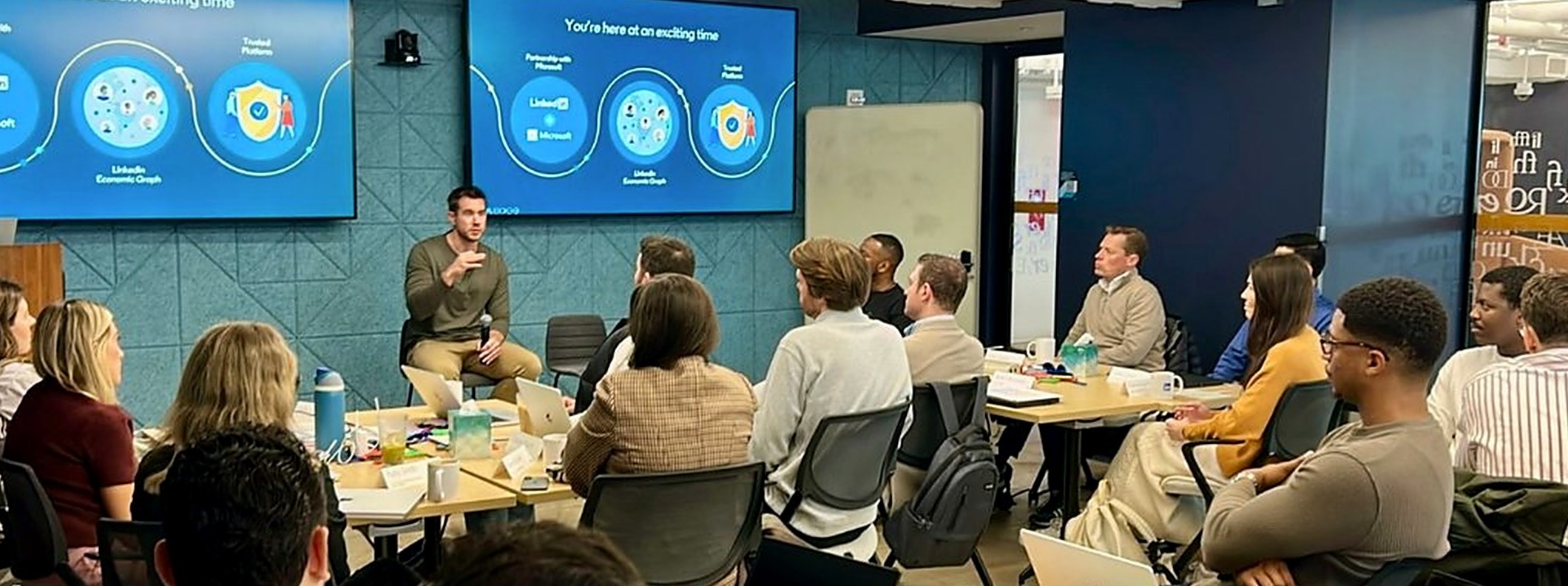 Bobby Barry leading a live sales training session